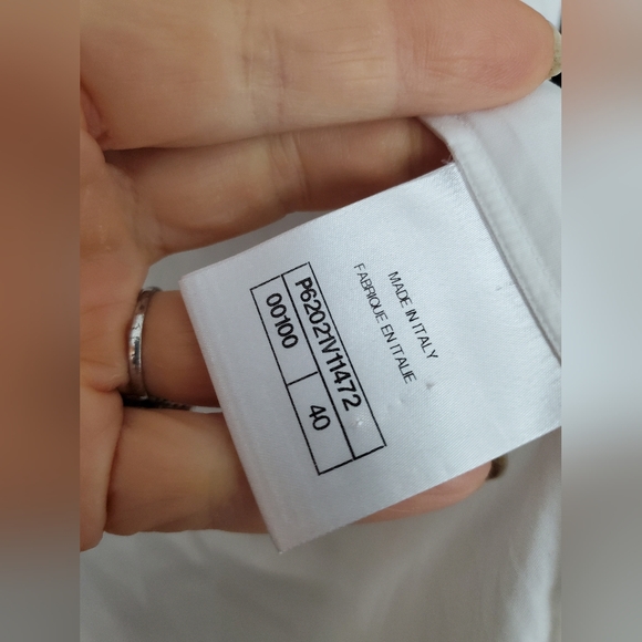 Sz 40 Authentic Chanel collared cotton blouse in pristine condition - Picture 5 of 7